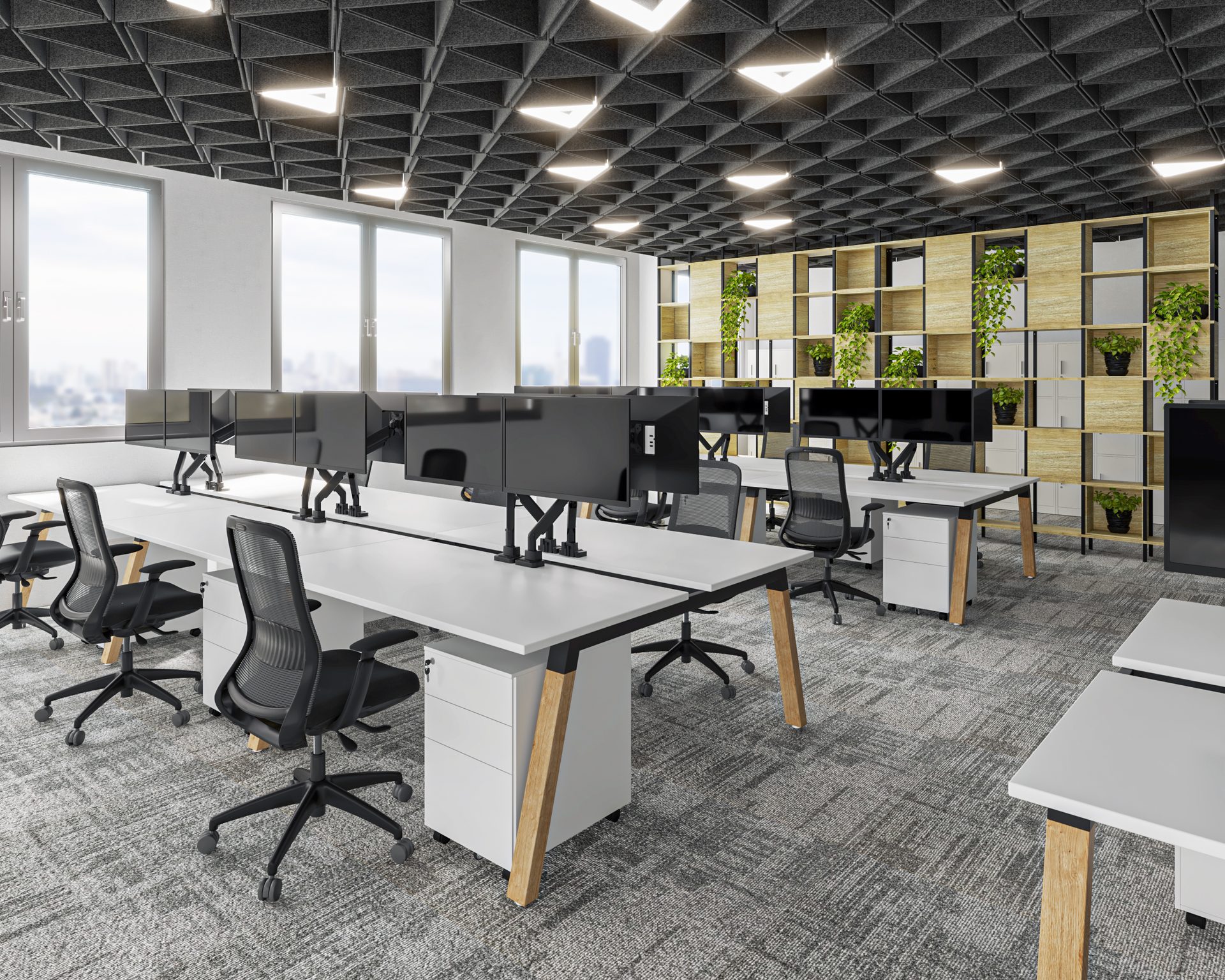 Open-plan commercial workspace fitted out by Legacy Commercial Furniture
