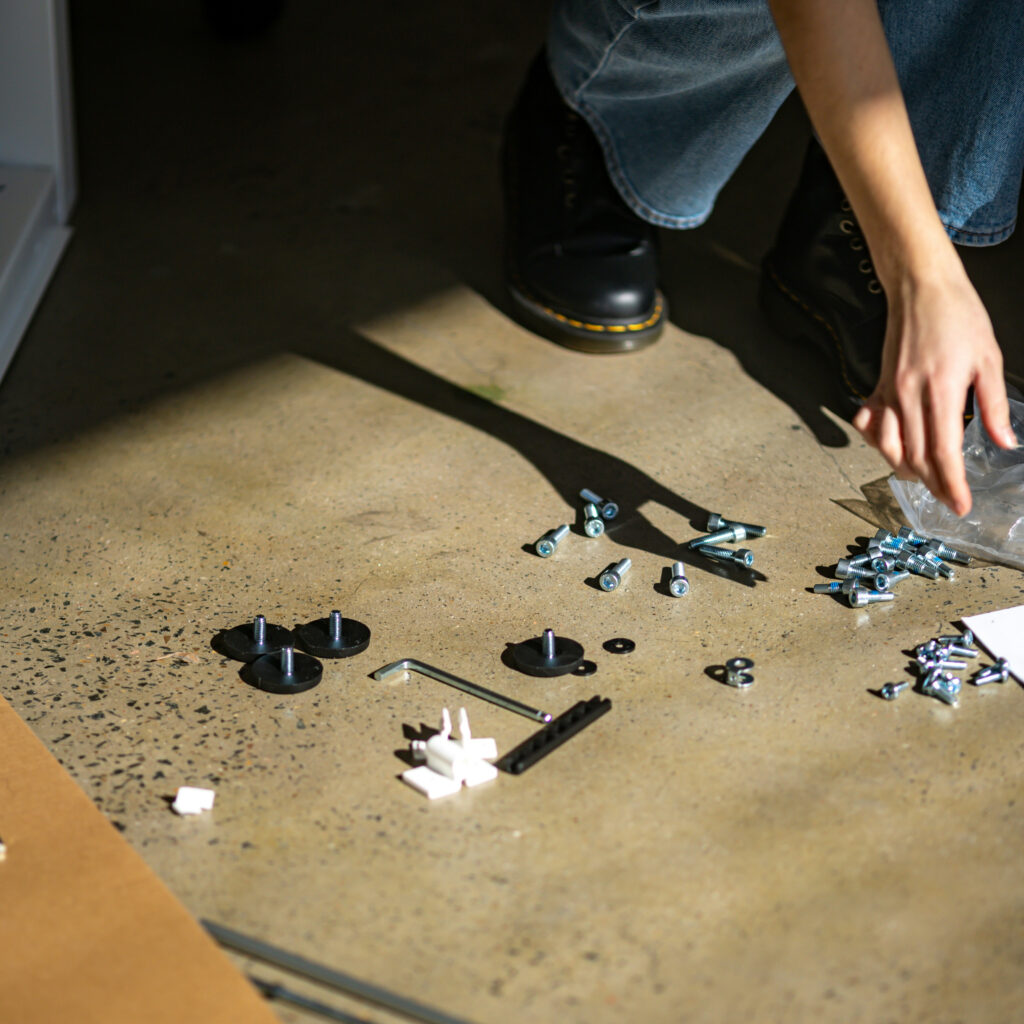 office furniture installation - complicated hardware 